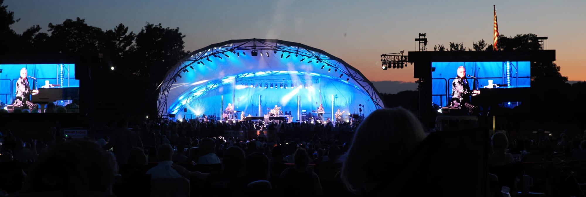 outdoor concert venue at sunset St Louis